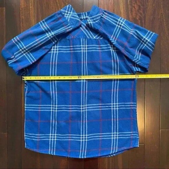 Tony Hawk Flannel Button Front Shirt Long Sleeves Blue Plaid Size XL - Picture 11 of 14
